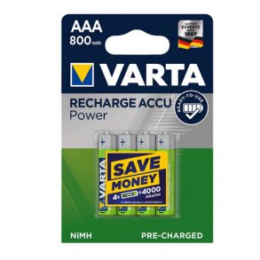 Varta - NiMH AAA/HR3 batteri 800mAh (4 stk.)