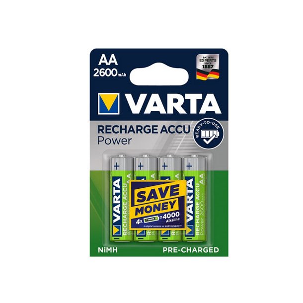 Varta - NiMH AA/HR6 batteri 2600mAh (4 stk.)