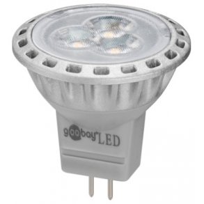 MR11 LED spotp�re - 12V / 2W 30&deg; Varm Hvid (30000h, 170 Lm)