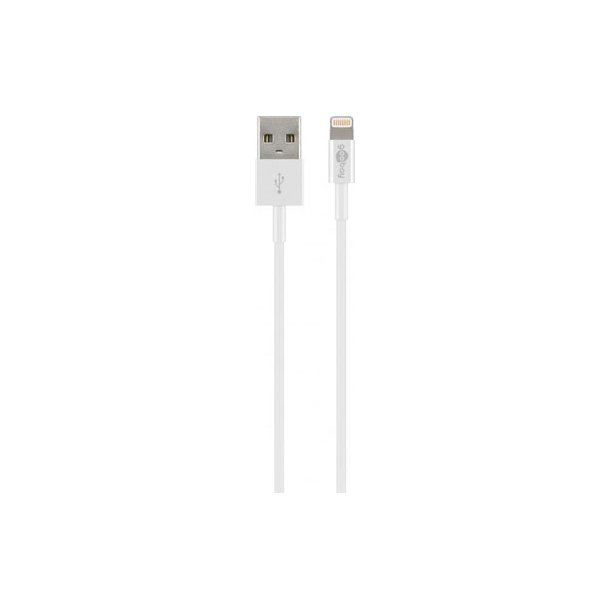 USB 2.0 kabel - A han til 8P Lightning han, Hvid (1m)