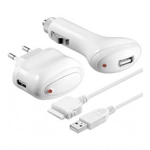 3-I-1 USB LADEKIT TIL IPOD/IPH