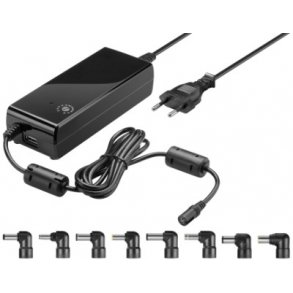 Notebook strmforsyning - 12-22V / 81W (3,7A) +USB, 8 stik
