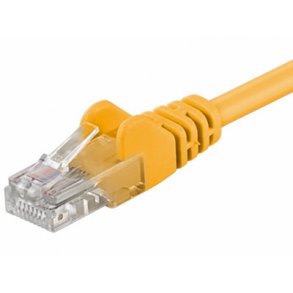 UTP netv�rkskabel - 2xRJ45, CAT5e, Gul (0,5m)