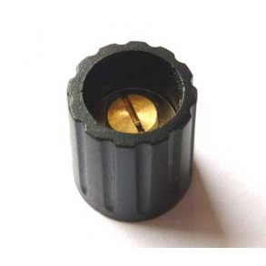 KNAP 15MM SORT F/6MM AKSEL U. LG