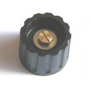 KNAP 22MM SORT F/6MM AKSEL U. LG