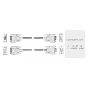 FORLNGERKABEL 15 POL HD S/B