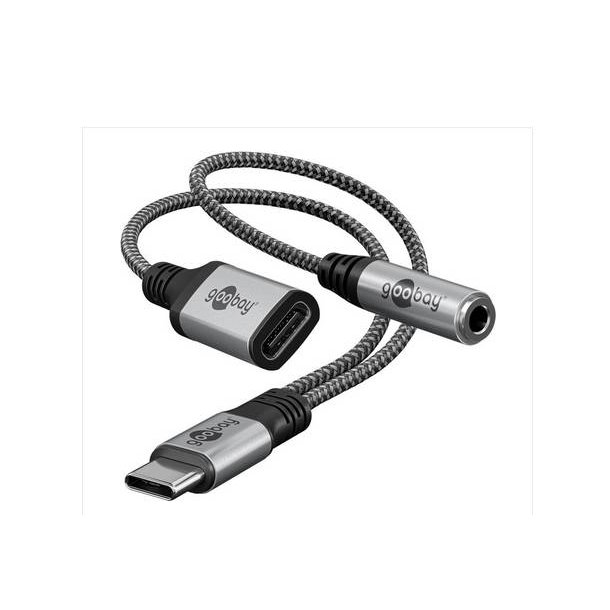 USB-C > USB-C + 3,5mm jack hun stereo