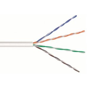 UTP netvrkskabel - CAT6 trdet CCA, HVID (metervare)