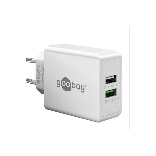 NETADAPTOR 5V DC USB A + QC3.0 USB A 28W