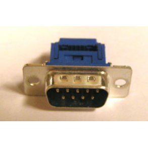 DSUB 9 POL STIK F/FLADKABEL