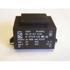 TRAFO 2*9V 16VA INDSTBT