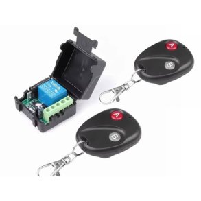 1 kanal RF fjernbetjeningss�t, 12Vdc m. 2 fjernbetjeninger