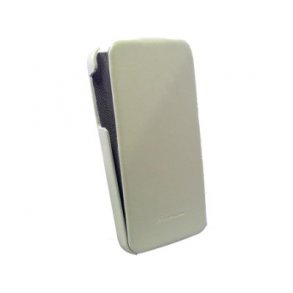 Flip case cover til iPhone 5/5S - L�der, Hvid