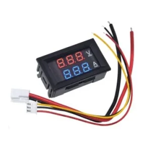 Panelmeter - 0-100Vdc, 0-10A (46x27mm)